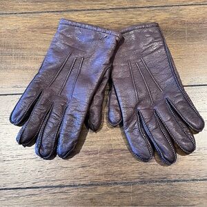 Brown Leather Gloves for Men